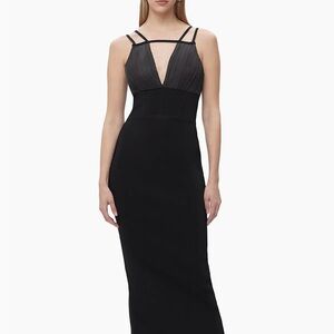 Herve Leger Black Strappy Maxi Dress
